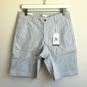 NWT Ben Sherman Bright White Cotton Striped Shorts